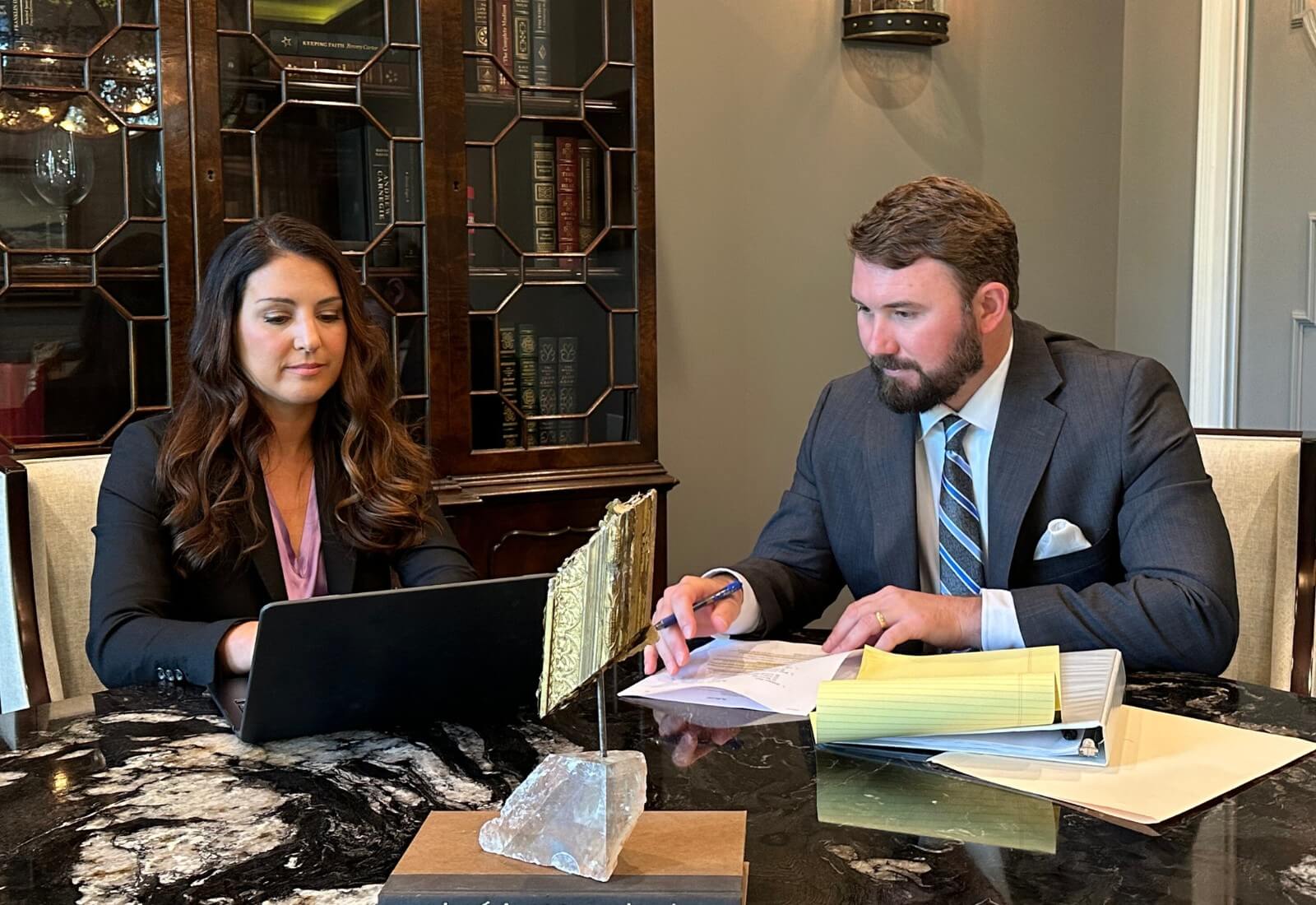 Sarah Timmons and Beau Brogdon, Attorneys in Greenville